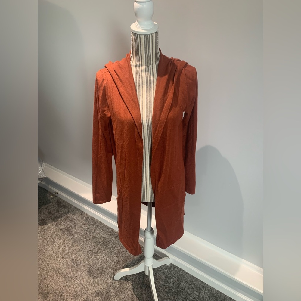 Cyrus long sleeve cardigan with hood size medium